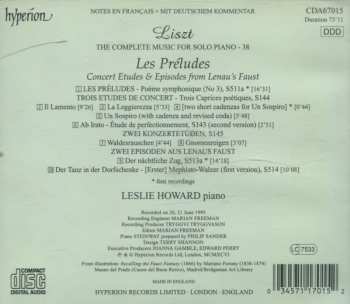 CD Franz Liszt: Les Préludes / Concert Etudes / Episodes From Lenau's 'Faust' 321383