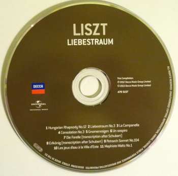 CD Franz Liszt: Liebestraum And Other Piano Works 193981