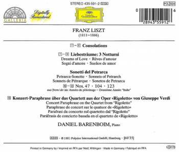 CD Franz Liszt: Liebesträume • Rêves D'Amour • Consolations • Sonetti Del Petrarca • Rigoletto-Paraphrase 44775