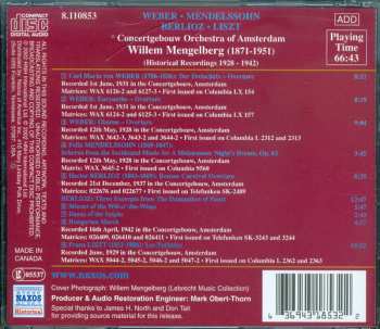 CD Franz Liszt: Liszt ; Berlioz ; Weber (Historical Recordings 1928-1942) 257177