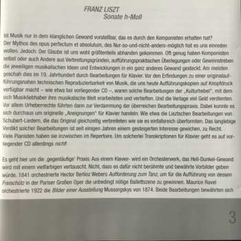 CD Franz Liszt: Liszt & Liszt/Weiner Sonata - World Premier Recording  359418