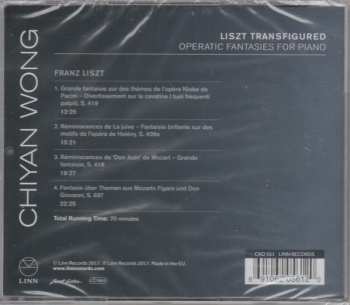 CD Franz Liszt: Liszt Transfigured - Operatic Fantasies For Piano 319578