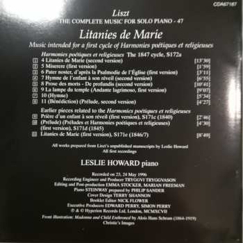 CD Franz Liszt: Litanies De Marie. Music Intended For A First Cycle Of Harmonies Poétiques Et Religieuses 332970