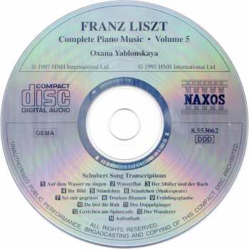CD Franz Liszt: Schubert Song Transcriptions 401044