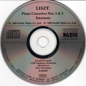 CD Franz Liszt: Piano Concertos Nos. 1 and 2 / Totentanz 328184