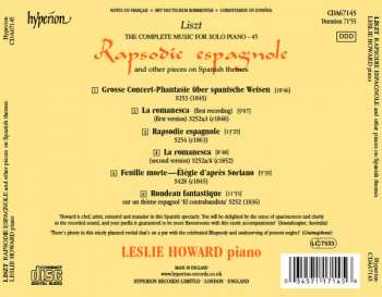 CD Franz Liszt: Rapsodie Espagnole And Other Pieces On Spanish Themes 304659