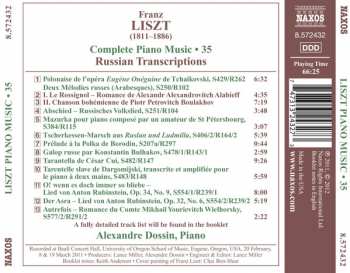 CD Franz Liszt: Russian Transcriptions 319761