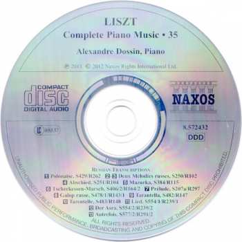 CD Franz Liszt: Russian Transcriptions 319761