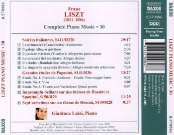 CD Franz Liszt: Soirées Italiennes, Three Paganini Etudes, Rossini And Spontini Impromptu, Rossini Variations 265809