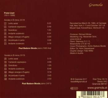 CD Franz Liszt: Sonate H-Moll; 1965 & 1971 318672