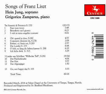 CD Franz Liszt: Songs Of Franz Liszt 328223