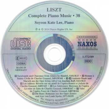 CD Franz Liszt: Transcriptions And Arrangements Of Works By Gounod • Handel • Spohr • Raff 245818