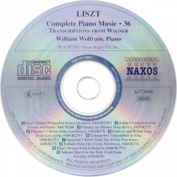 CD Franz Liszt: Transcriptions Of Wagner 280076