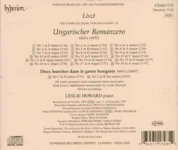 CD Franz Liszt: Ungarischer Romanzero (Deux Marches Dans Le Genre Hongrois) 320623