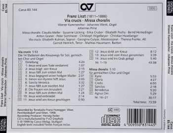 CD Franz Liszt: Via Crucis • Missa Choralis 319877