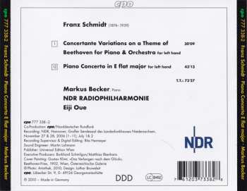 CD Franz Schmidt: Beethoven Variations, Piano Concerto 122498