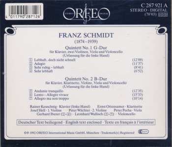 CD Franz Schmidt: Quintette No. 1 G-Dur / No. 2 B-Dur 542980