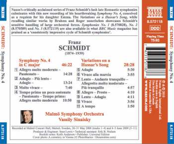 CD Franz Schmidt: Symphony No. 4 • Variations On A Hussar's Song 158041