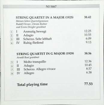 CD Franz Schmidt: The String Quartets 468840
