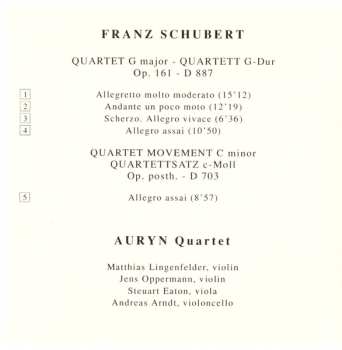 CD Franz Schubert: String Quartet In G Major D 887 · Quartet Movement In C Minor D 703