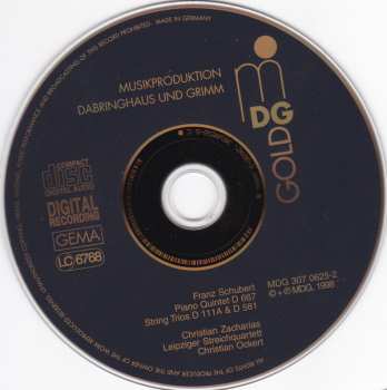CD Franz Schubert: Piano Quintet D667 (Forelle) / String Trios D 581 & D 111A (Fragment) 405196