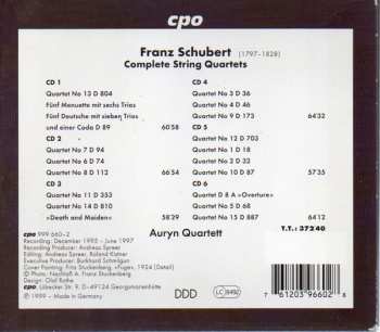 6CD/Box Set Franz Schubert: Complete String Quartets  184082