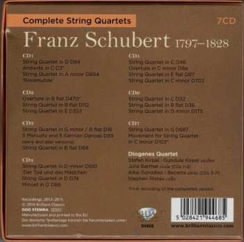 7CD/Box Set Franz Schubert: Complete String Quartets 276429