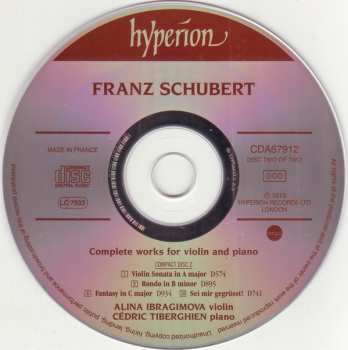 2CD Franz Schubert: Complete Works For Violin And Piano 151816