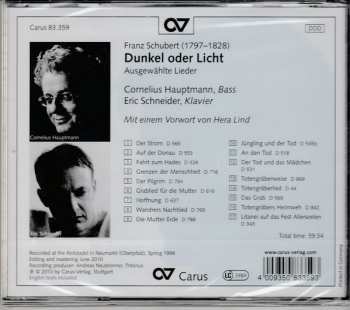 CD Franz Schubert: Dunkel Oder Licht (Ausgewählte Lieder) 346115