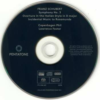2SACD Franz Schubert: Early Symphonies And Stage Music 195936