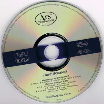 CD Franz Schubert: Sonate D 959 / Moments Musicaux D 780 430814