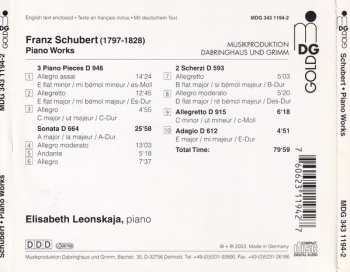 CD Franz Schubert: Piano Music - Sonata A Major D 664 - 3 Piano Pieces D 946 - Scherzi D 593 477983