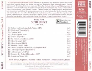 CD Franz Schubert: European Poets, Vol. 1 187512