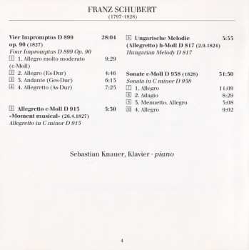 CD Franz Schubert: Impromptus Op. 90, D 915, D 817, Sonate C-Moll D 958 261944