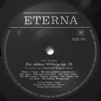 LP Franz Schubert: Die Schöne Müllerin Op. 25