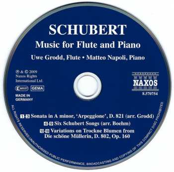 CD Franz Schubert: Music For Flute And Piano 282614