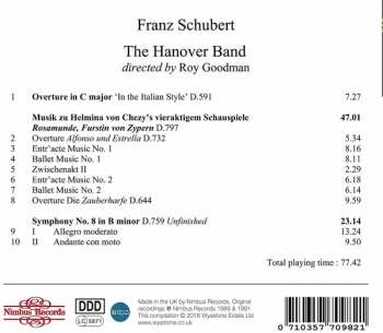 CD Franz Schubert: Overture In C Major In The Italian Style; Rosamunde - Incidental Music; Symphony No. 8 In B Minor " Unfinished "  155478