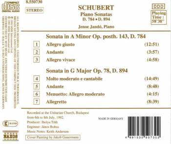 CD Franz Schubert: Piano Sonatas D. 784 • D. 894 301419