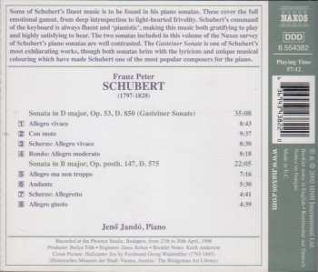 CD Franz Schubert: Piano Sonatas D. 850 (Gasteiner Sonate)  And D. 575 235302