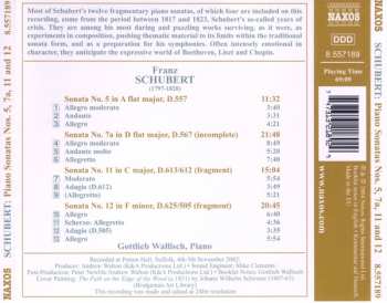 CD Franz Schubert: Piano Sonatas Nos. 5, 7a, 11 And 12 297970