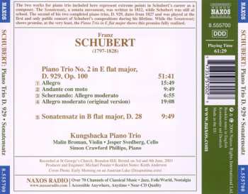CD Franz Schubert: Piano Trio, D. 929 • Sonatensatz, D. 28 180811