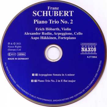 CD Franz Schubert: Piano Trio No. 2 • Arpeggione Sonata 116636