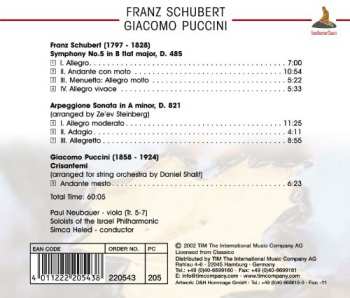 CD Franz Schubert: Symphony No.5 :  Arpegione Sonata : Crisantemi 531335