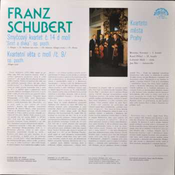 LP Franz Schubert: Smyčcový Kvartet Č. 14 D Moll "Smrt A Dívka" / Kvartetní Věta C Moll /Č. 9/ 140526