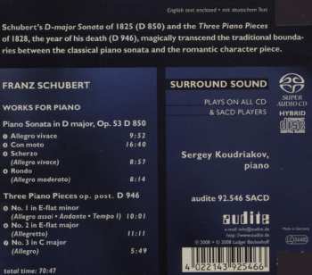 SACD Franz Schubert: Sonata In D Major, Op. 53 / Three Piano Pieces 127395