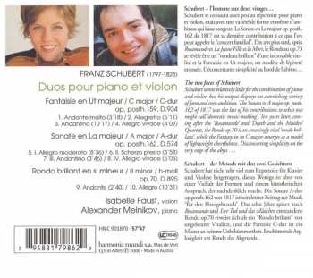 CD Franz Schubert: Sonate D.574 - Rondo Op.70 - Fantasie D.934 102218