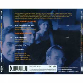 CD Franz Schubert: String Quartet D887 / String Quartet Op. 3 