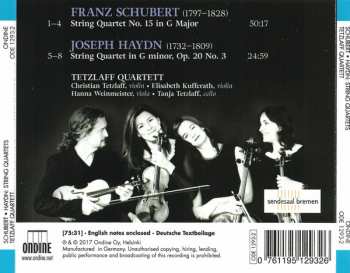 CD Franz Schubert: String Quartet No. 15 / String Quartet Op. 20 No. 3