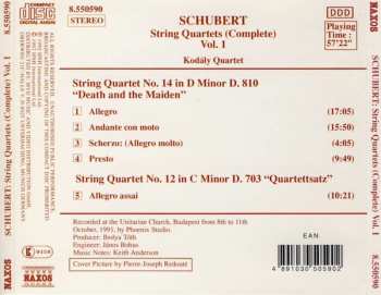 CD Franz Schubert: String Quartets (Complete) Vol. 1 332382