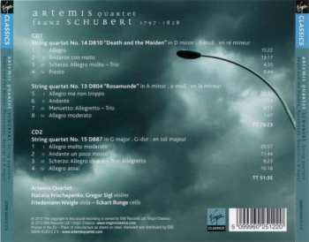 2CD Franz Schubert: String Quartets No. 13 "Rosamunde", No. 14 "Death And The Maiden", No. 15 G Major 49793